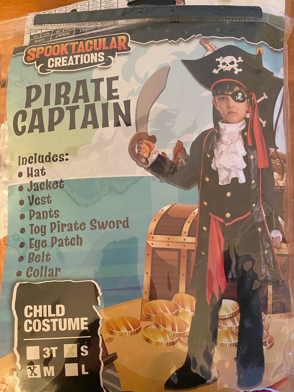 Spooktacular Creations Pirate Captain Costume - Black & Red - Child